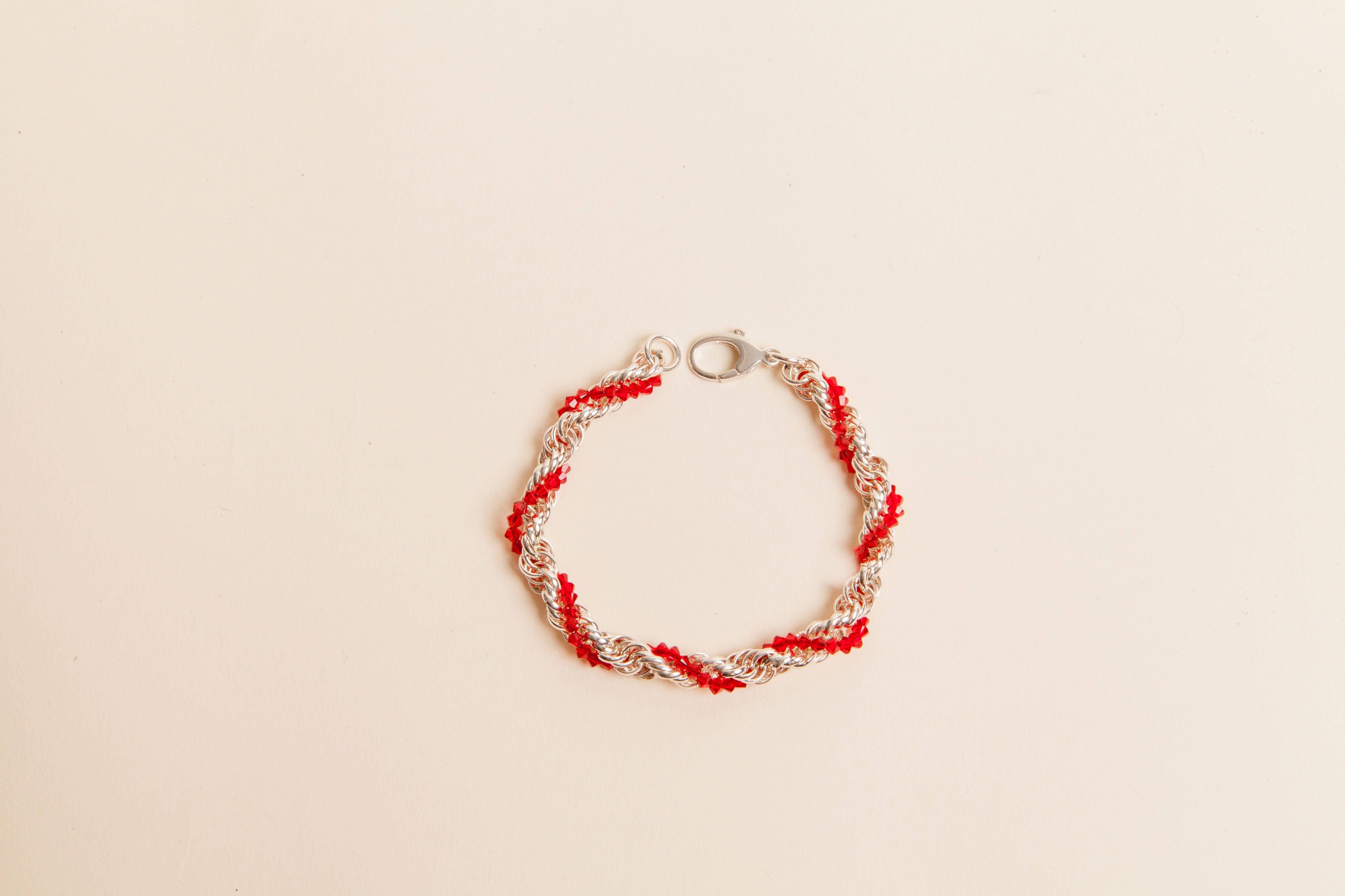 French Rope with Crystals Bracelet